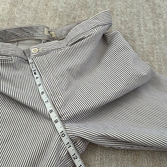Madewell Emmett Wide Leg Crop Stripe Pants Welt Pocket 33 - Picture 7 of 9